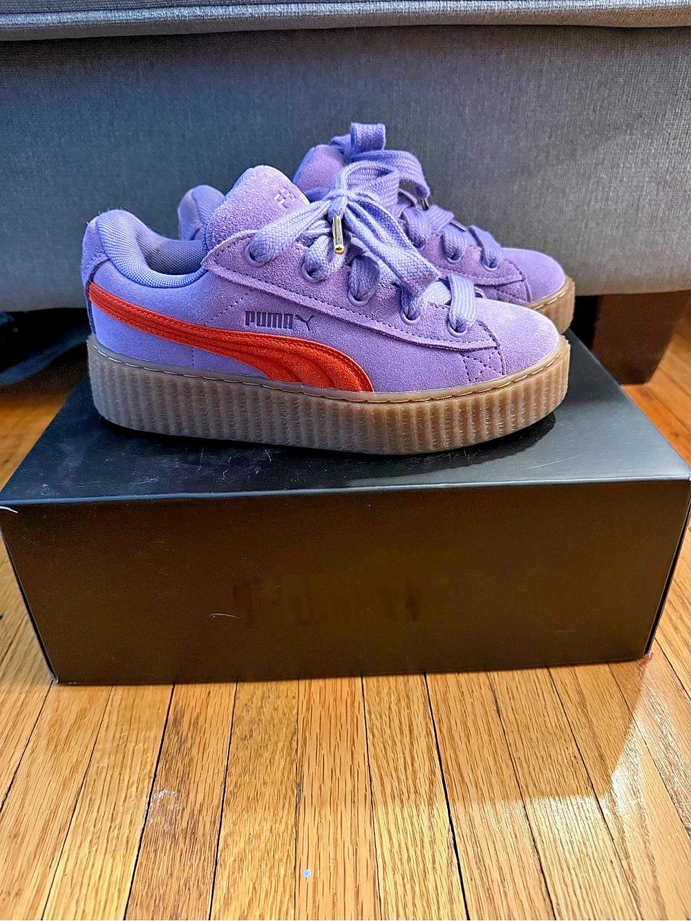 Puma Creeper Phatty WNS Creeper Sneakers Purple & Orange US 5.5 Like New